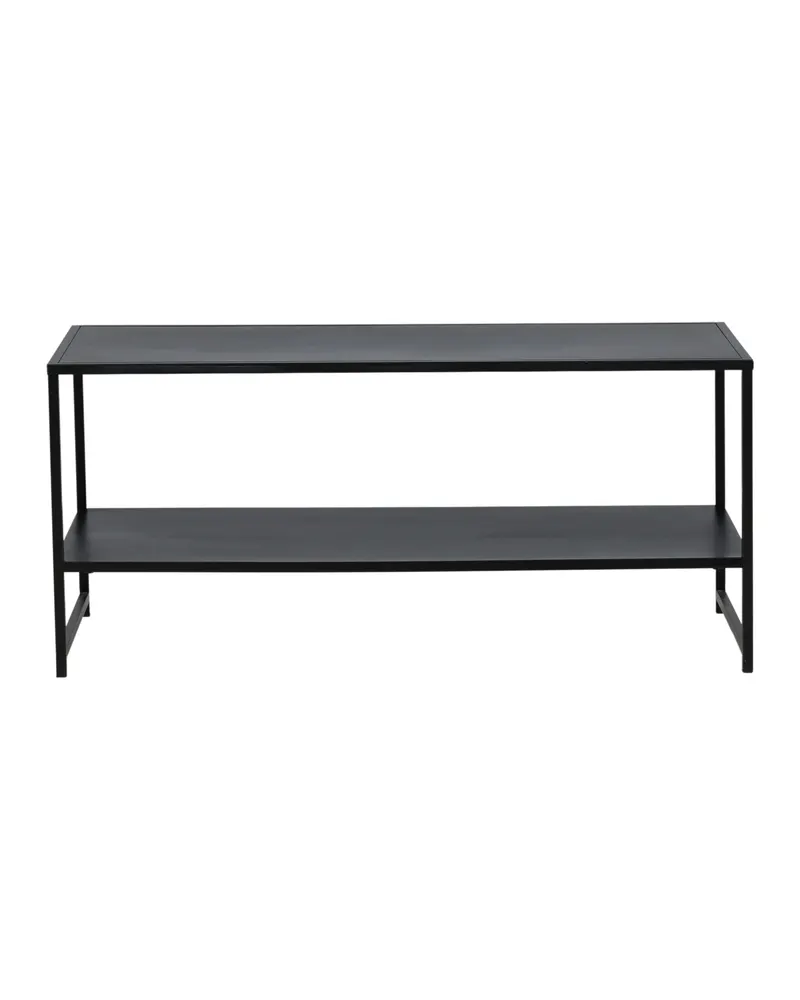 Staal Couchtisch aus Stahl mit Ablage in 102 × 43 cm, Schwarz, Ansicht 1