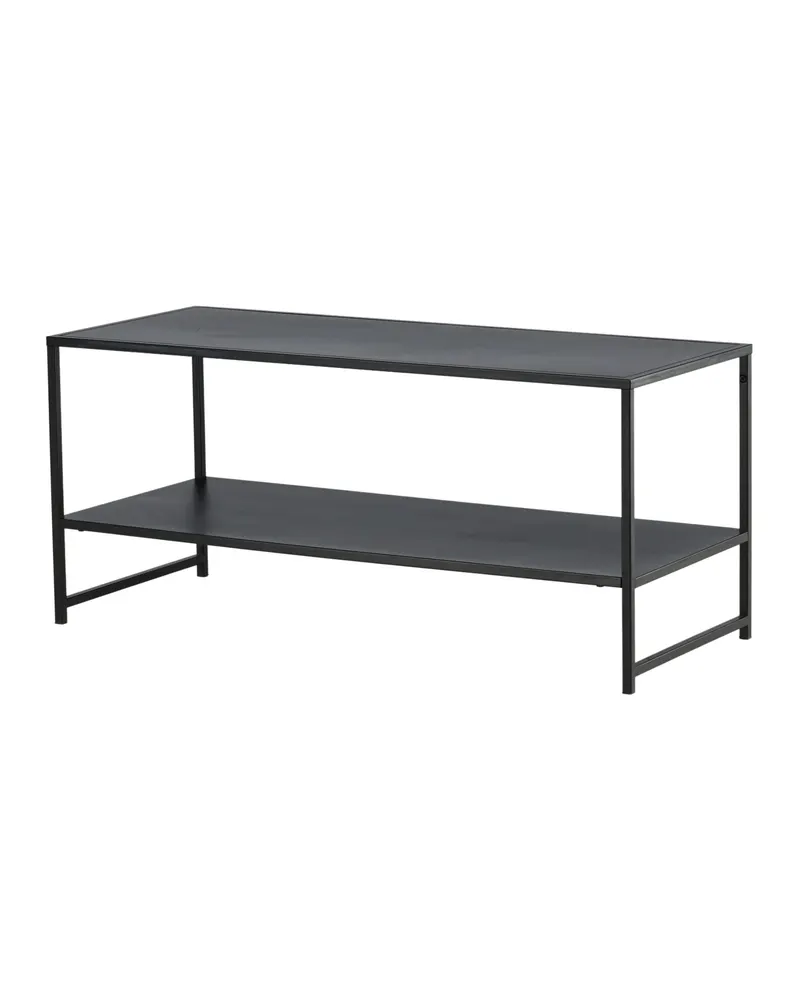 Staal Couchtisch aus Stahl mit Ablage in 102 × 43 cm, Schwarz, Ansicht 2