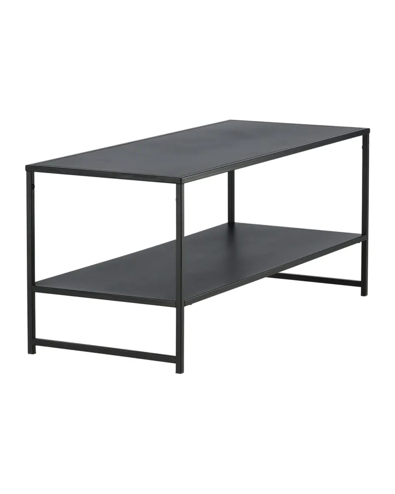 Staal Couchtisch aus Stahl mit Ablage in 102 × 43 cm, Schwarz, Ansicht 5
