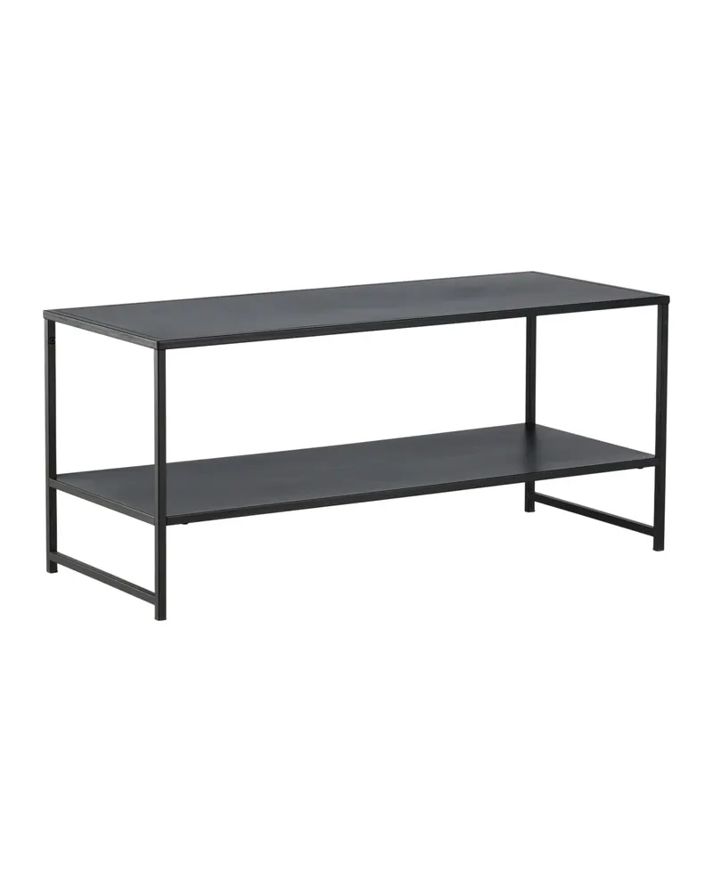 Staal Couchtisch aus Stahl mit Ablage in 102 × 43 cm, Schwarz, Ansicht 6