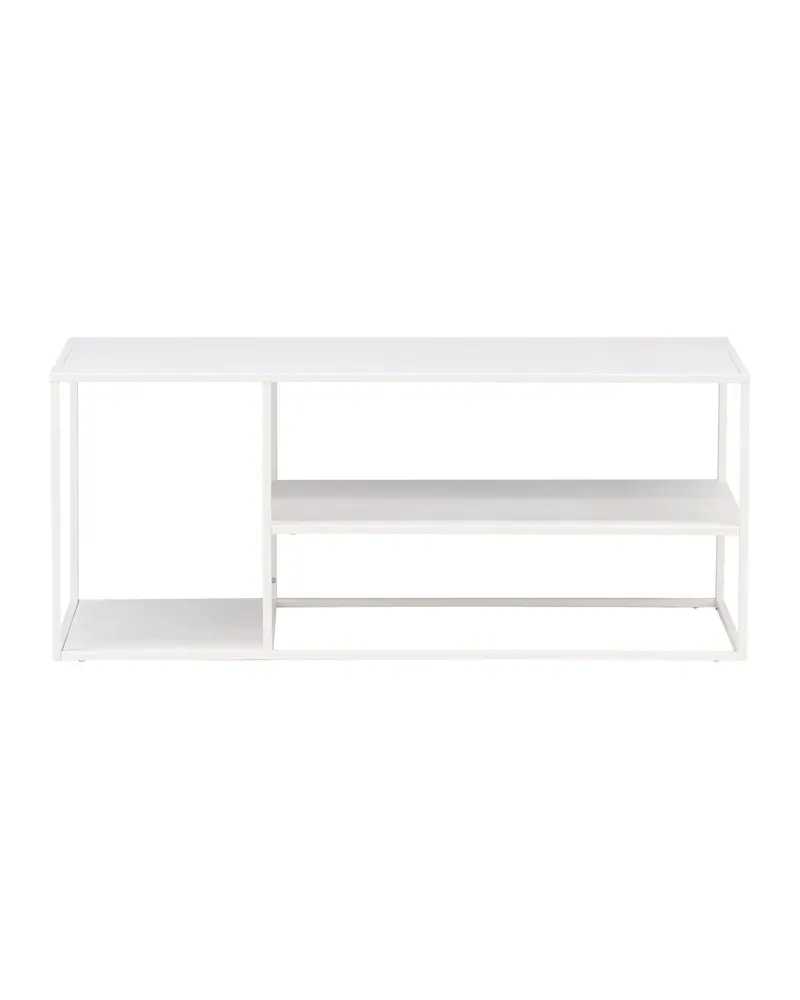 Staal Couchtisch aus Stahl mit Ablage in 120 × 50 cm, Weiß, Ansicht 1