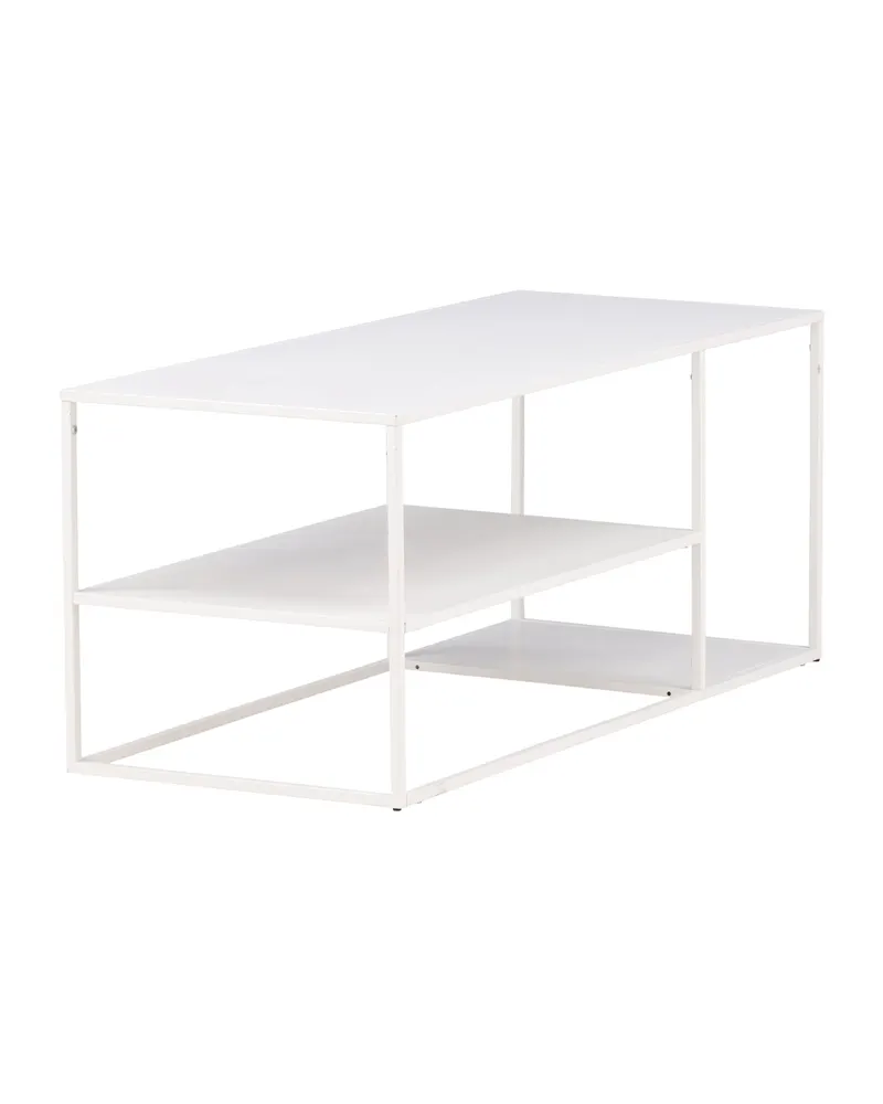 Staal Couchtisch aus Stahl mit Ablage in 120 × 50 cm, Weiß, Ansicht 7