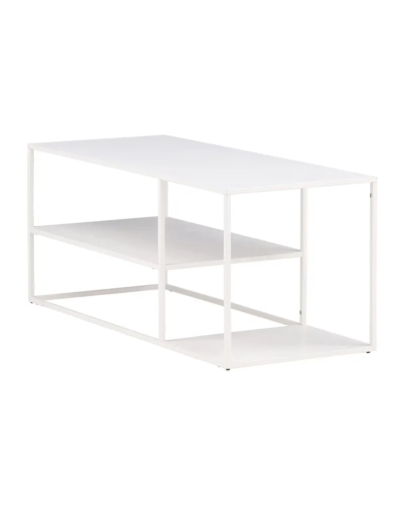 Staal Couchtisch aus Stahl mit Ablage in 120 × 50 cm, Weiß, Ansicht 11
