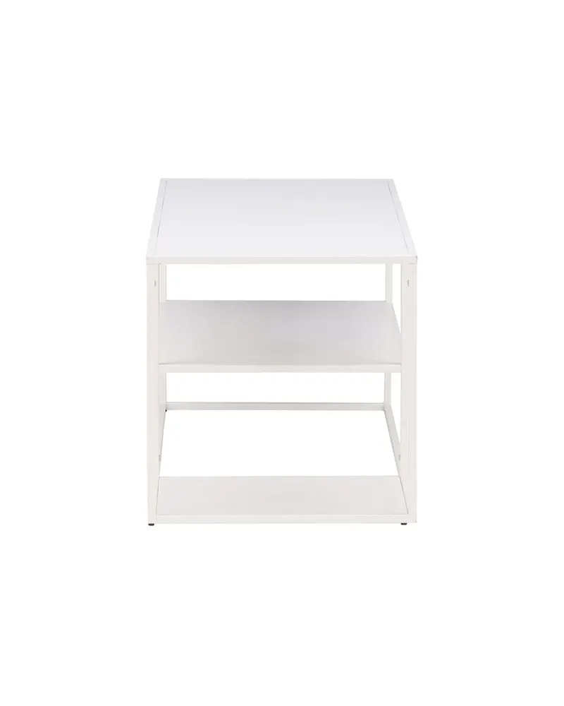 Staal Couchtisch aus Stahl mit Ablage in 120 × 50 cm, Weiß, Ansicht 12
