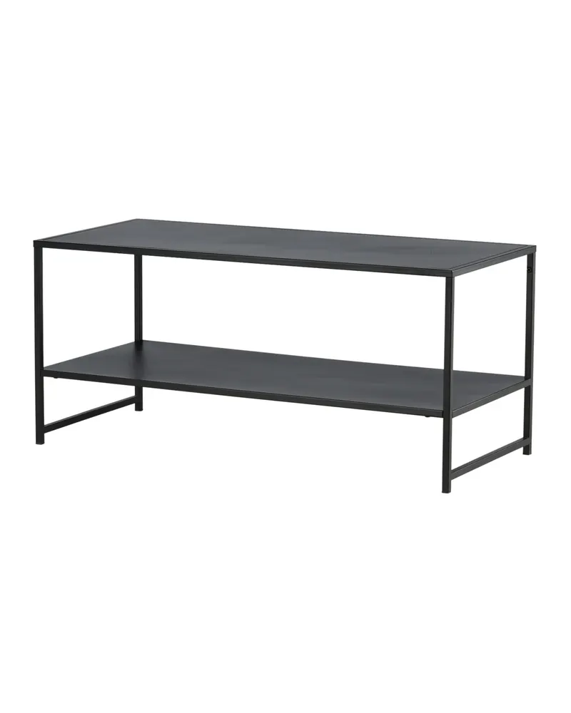 Staal Couchtisch aus Stahl mit Ablage in 102 × 45 cm, Schwarz, Ansicht 11