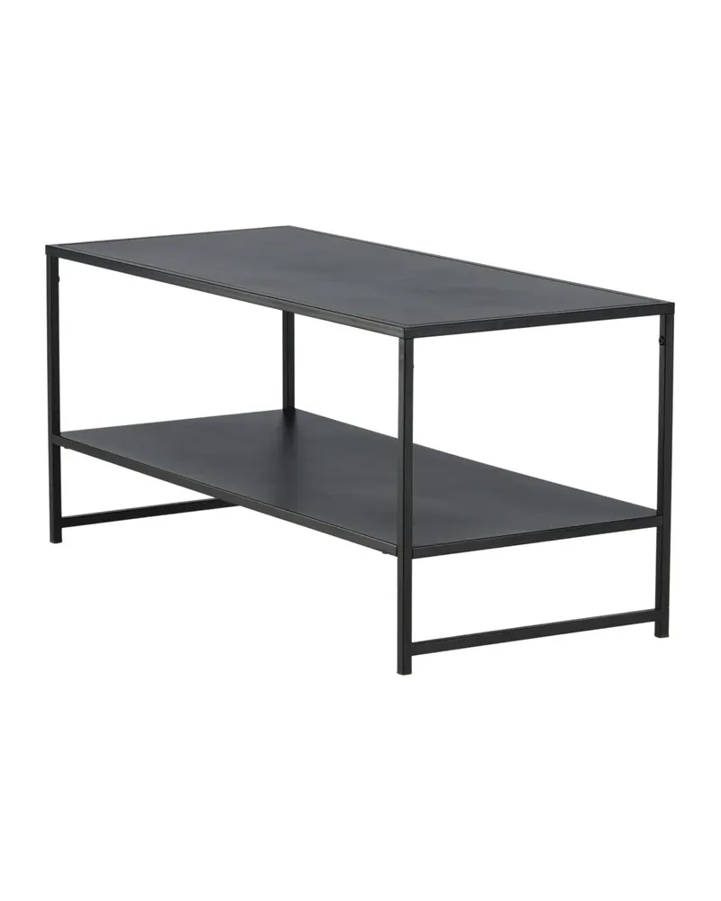 Staal Couchtisch aus Stahl mit Ablage in 102 × 45 cm, Schwarz, Ansicht 12