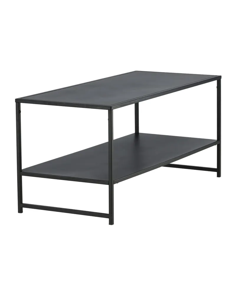 Staal Couchtisch aus Stahl mit Ablage in 102 × 45 cm, Schwarz, Ansicht 3