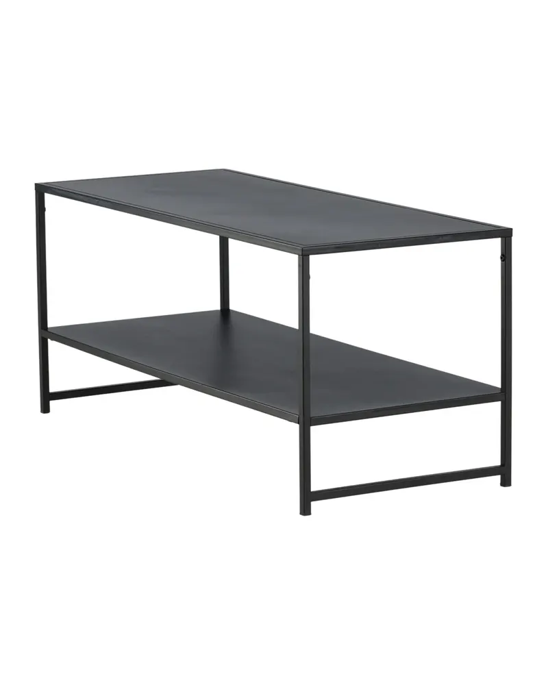 Staal Couchtisch aus Stahl mit Ablage in 102 × 45 cm, Schwarz, Ansicht 5
