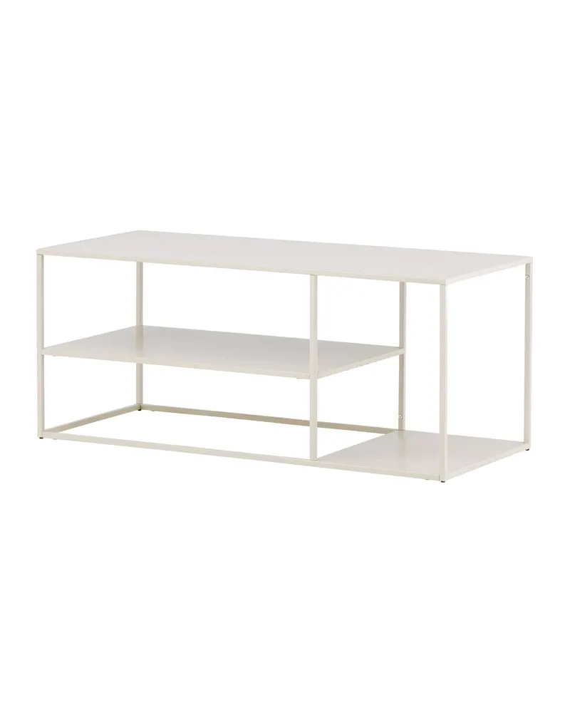 Staal Couchtisch aus Stahl mit Ablage in 120 × 50 cm, Beige, Ansicht 7