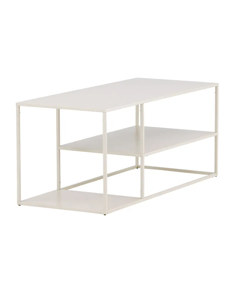 Staal Couchtisch aus Stahl mit Ablage in 120 × 50 cm, Beige, Ansicht 9