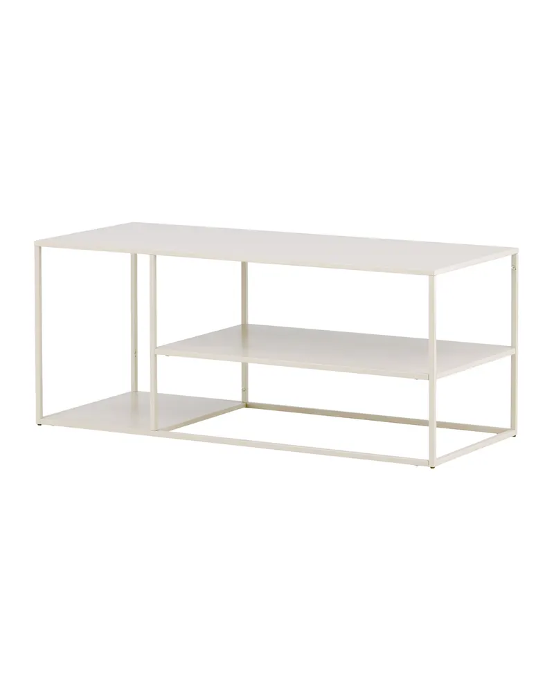 Staal Couchtisch aus Stahl mit Ablage in 120 × 50 cm, Beige, Ansicht 11