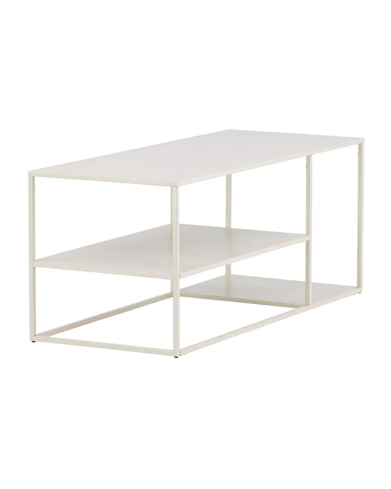 Staal Couchtisch aus Stahl mit Ablage in 120 × 50 cm, Beige, Ansicht 3