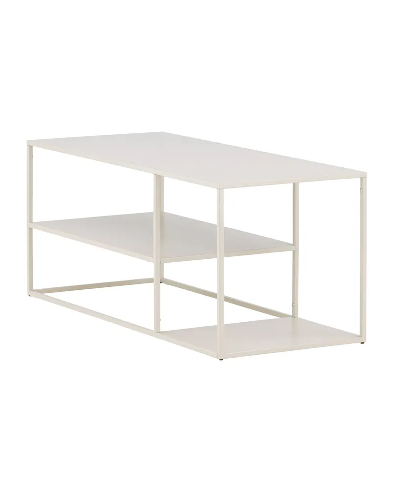 Staal Couchtisch aus Stahl mit Ablage in 120 × 50 cm, Beige, Ansicht 5