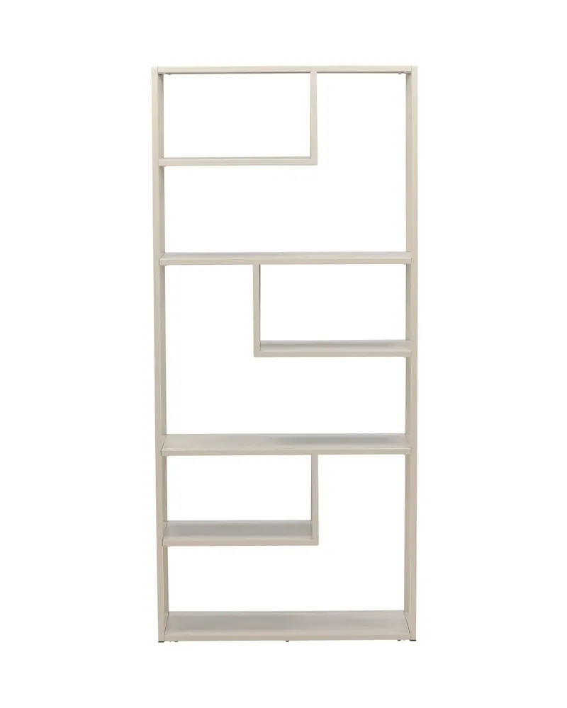 Staal Regal mit versetzten Böden in 35 × 188 × 85 cm, Beige, Ansicht 1