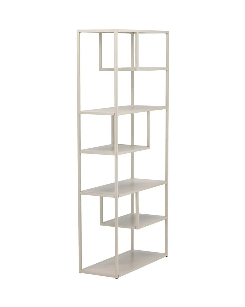 Staal Regal mit versetzten Böden in 35 × 188 × 85 cm, Beige, Ansicht 7
