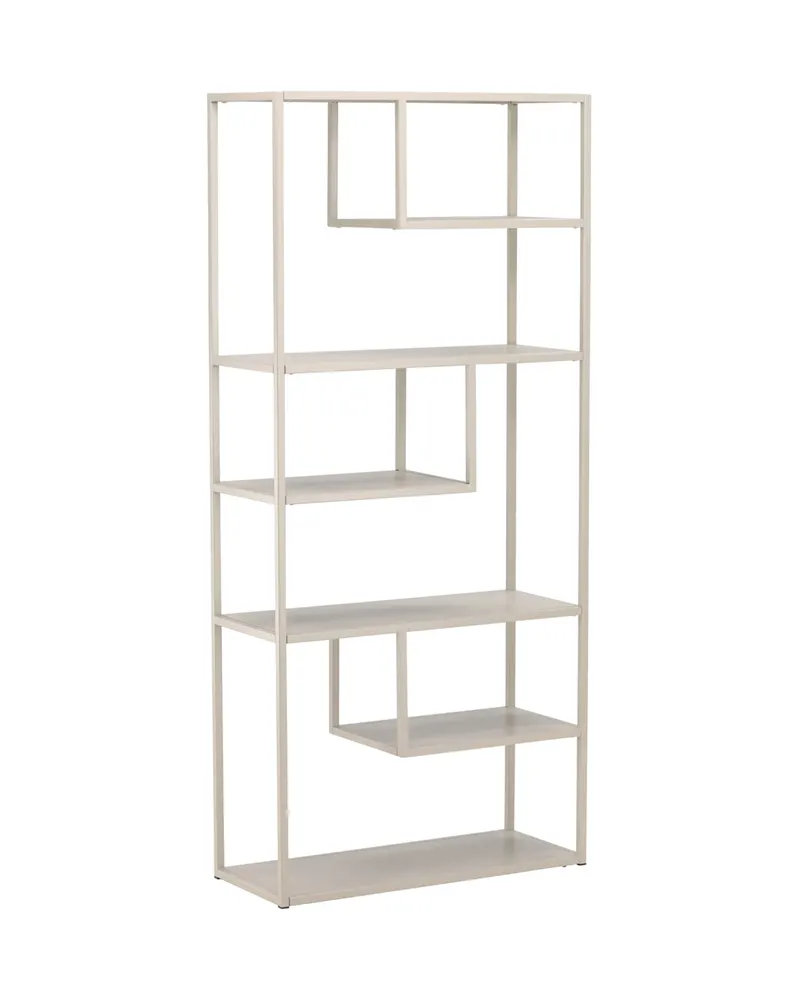 Staal Regal mit versetzten Böden in 35 × 188 × 85 cm, Beige, Ansicht 8