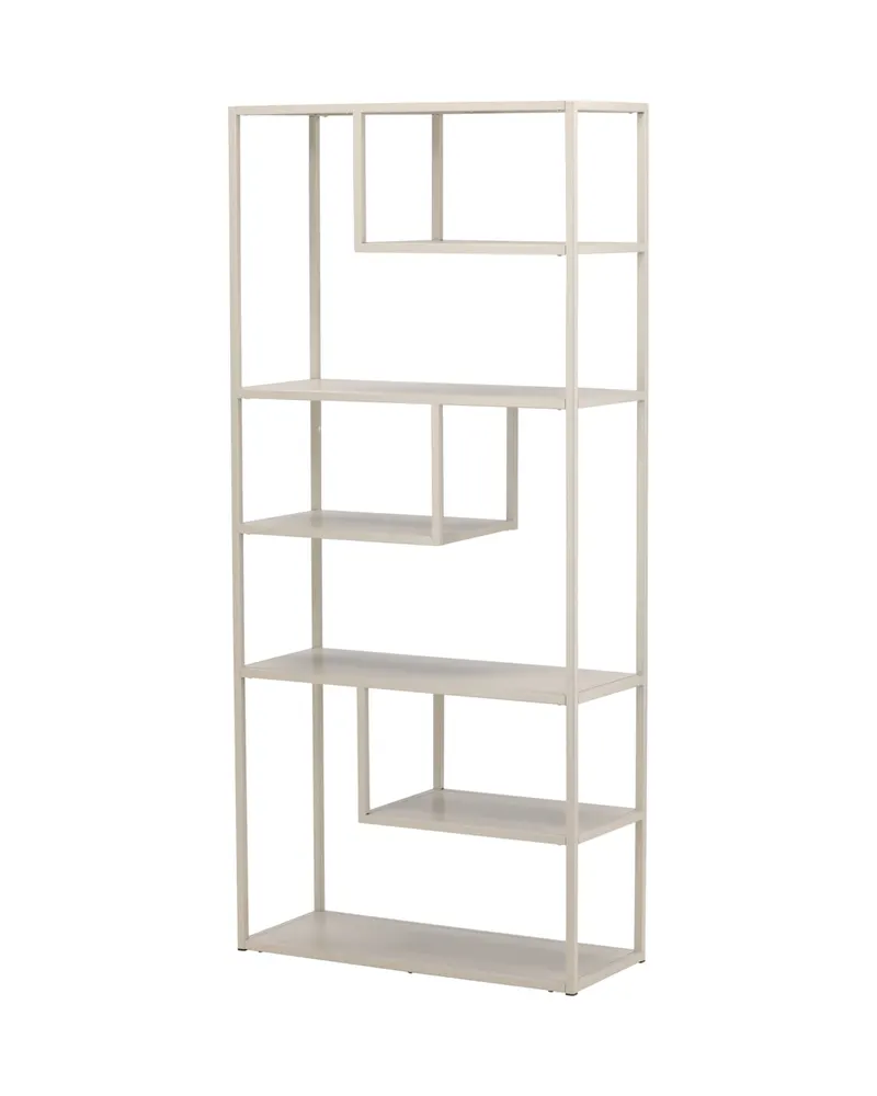Staal Regal mit versetzten Böden in 35 × 188 × 85 cm, Beige, Ansicht 10