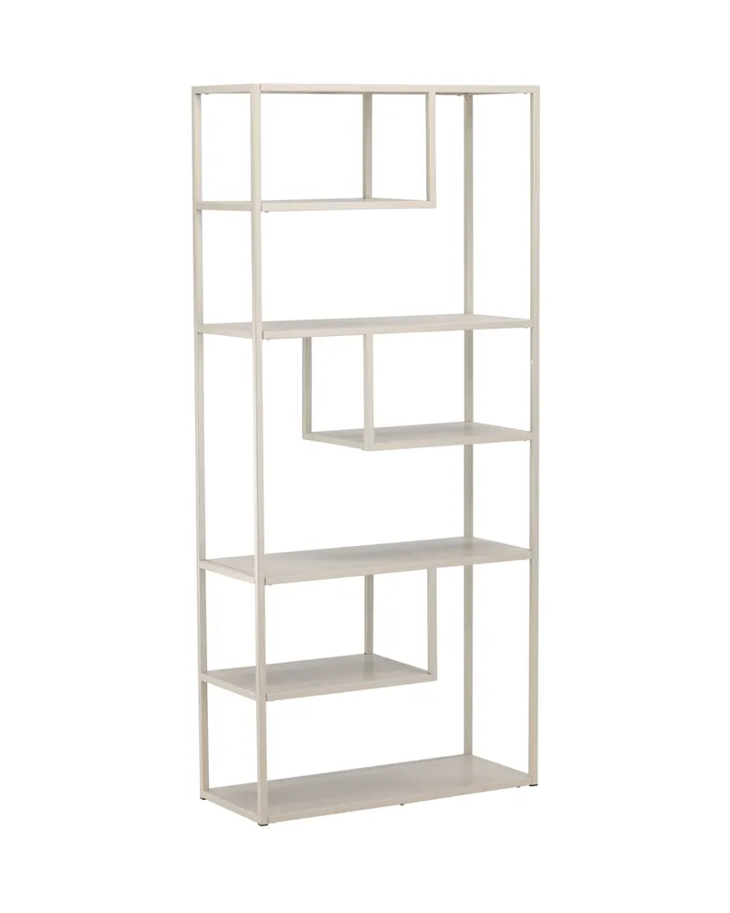 Staal Regal mit versetzten Böden in 35 × 188 × 85 cm, Beige, Ansicht 12