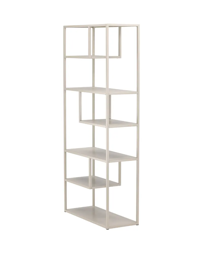 Staal Regal mit versetzten Böden in 35 × 188 × 85 cm, Beige, Ansicht 2