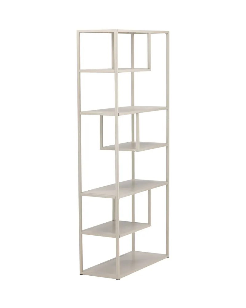 Staal Regal mit versetzten Böden in 35 × 188 × 85 cm, Beige, Ansicht 4