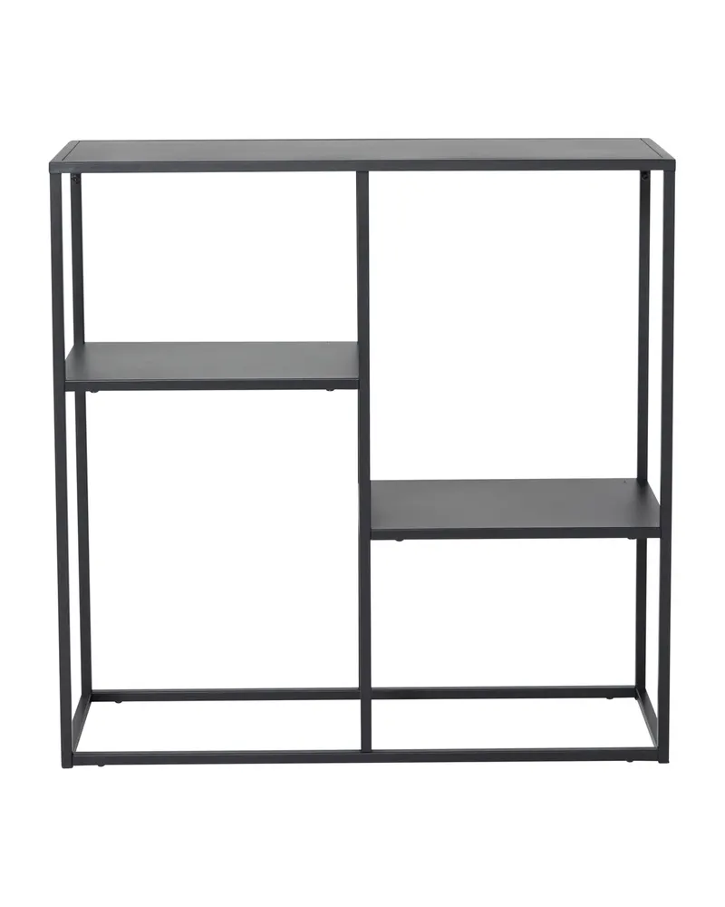 Staal Regal mit versetzten Böden in 26 × 81 × 80 cm, Schwarz, Ansicht 1