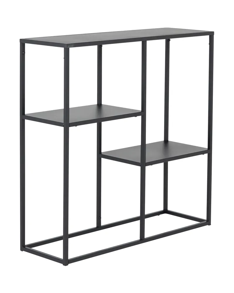 Staal Regal mit versetzten Böden in 26 × 81 × 80 cm, Schwarz, Ansicht 2