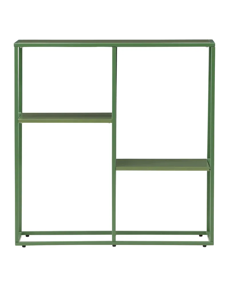 Staal Regal mit versetzten Böden in 80 × 26 × 80 cm, Grün, Ansicht 2