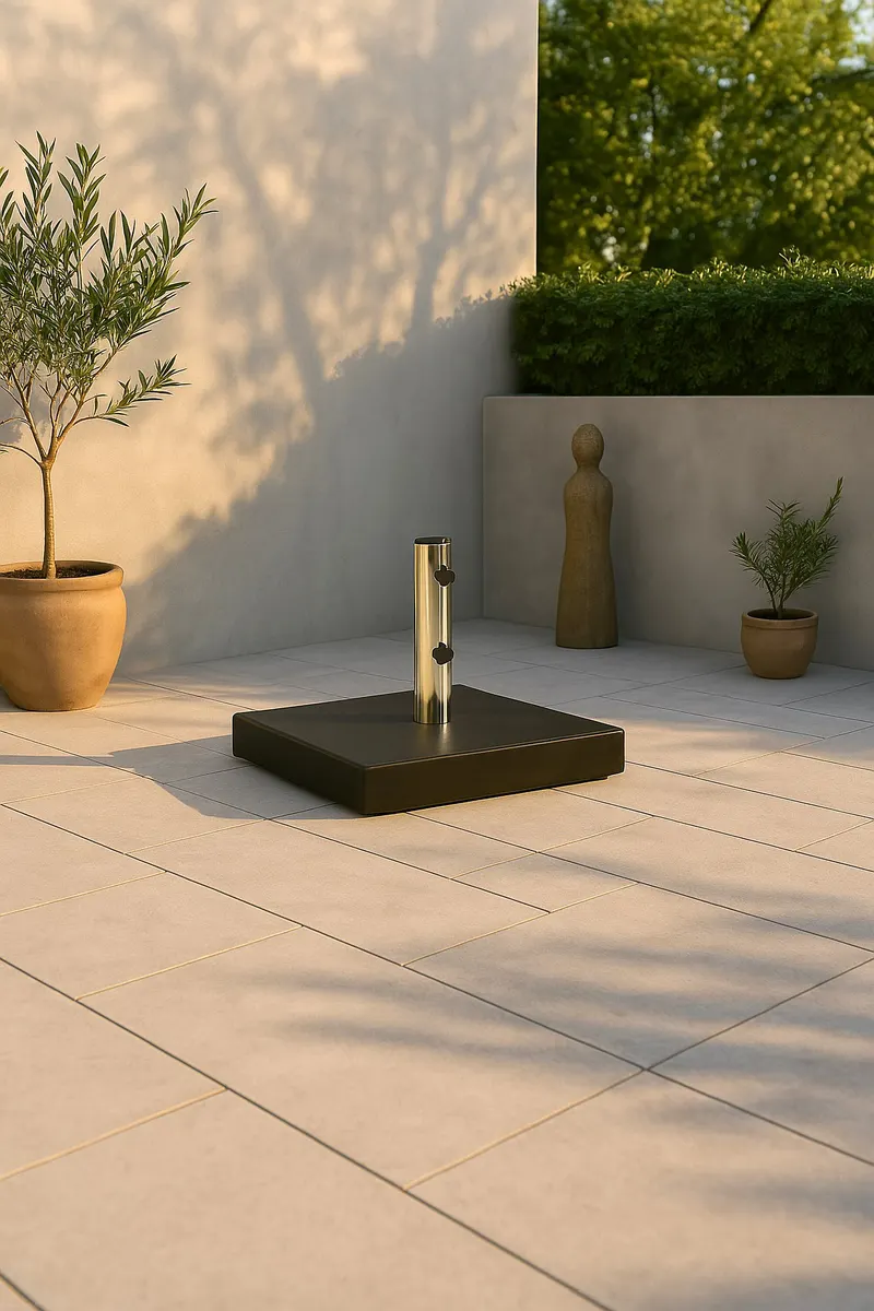 Stathera Schirmständer eckig aus Granit in 50 × 27 × 50 cm, Schwarz, im Wohnraum, Ansicht 1