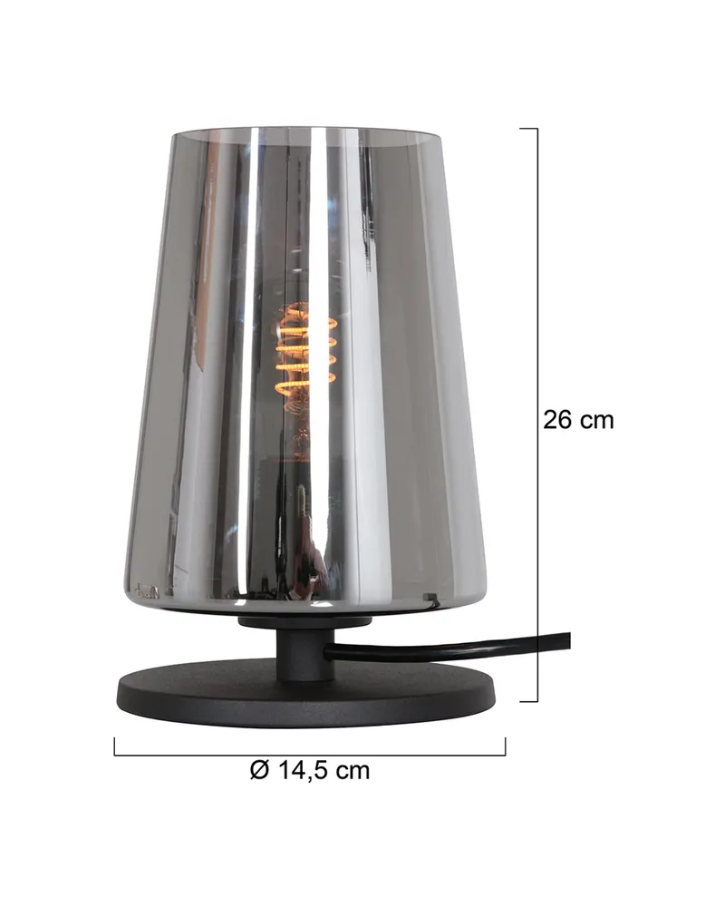 Steinhauer Ancilla Tischlampe mit E27-Fassung in Schwarz, Ansicht 13