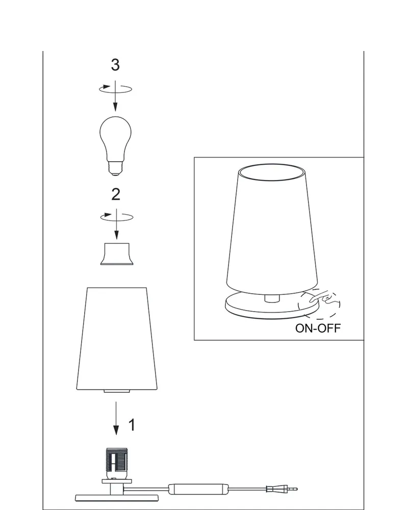 Steinhauer Ancilla Tischlampe mit E27-Fassung in Schwarz, Ansicht 15