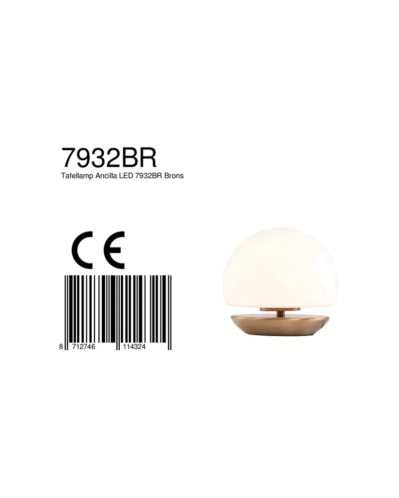 Steinhauer Ancilla Tischlampe mit Touchdimmer in Bronze, Ansicht 10