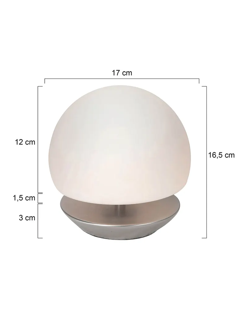 Steinhauer Ancilla Tischlampe mit Touchdimmer in Stahl, Ansicht 10