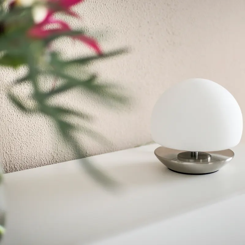 Steinhauer Ancilla Tischlampe mit Touchdimmer in Stahl, Ansicht 5