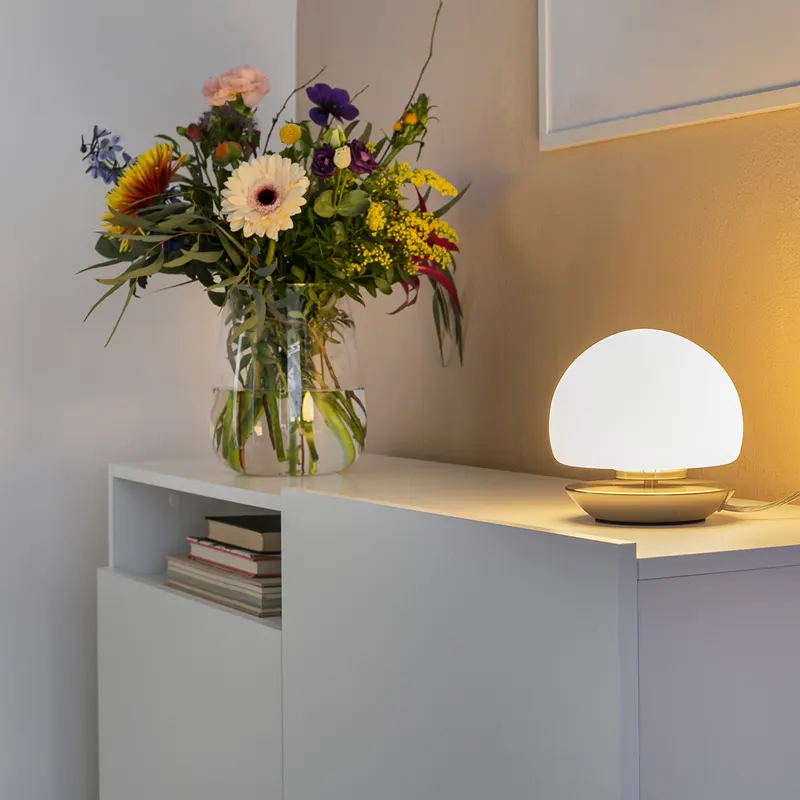 Steinhauer Ancilla Tischlampe mit Touchdimmer in Stahl, Ansicht 6