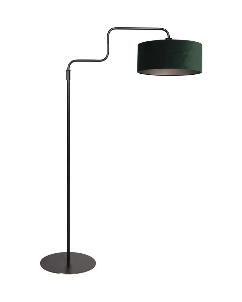 Bloeba Stehlampe mit Lesearm, Schwarz und Velours