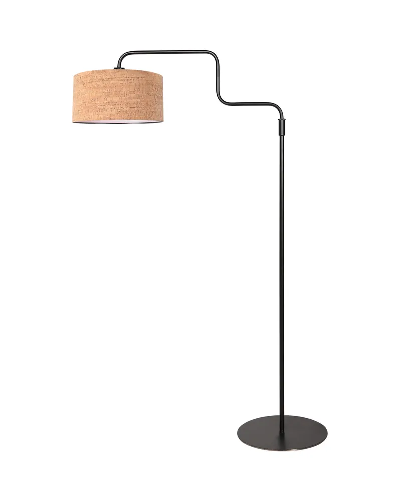 Steinhauer Bloeba Stehlampe mit Lesearm aus Kork und Metall in Schwarz, Ansicht 3