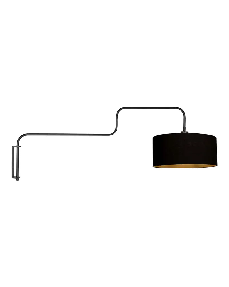 Bloeba Wandleuchte mit verstellbarem Lesearm, Gold/Schwarz