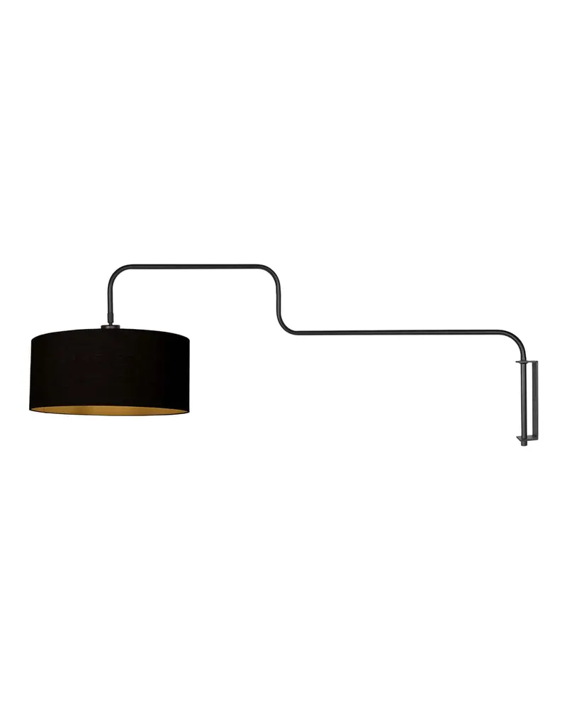 Bloeba Wandleuchte mit Lesearm in Gold und Schwarz in Gold, Ansicht 3