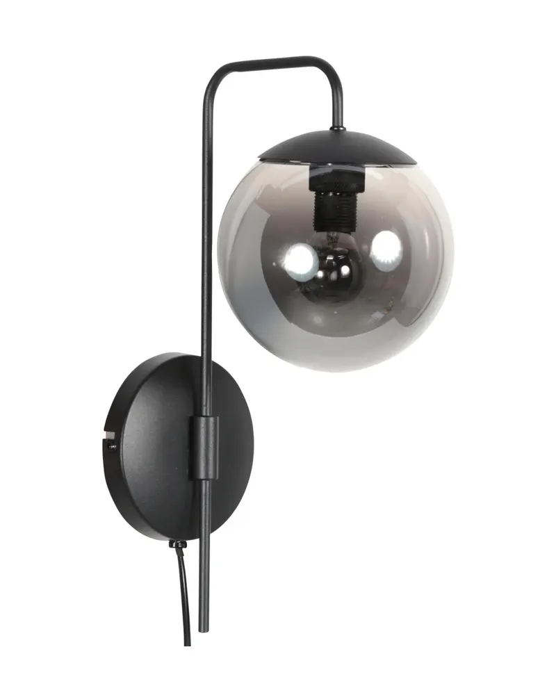 Bollique Wandleuchte mit E14-Fassung in Schwarz, Ansicht 2