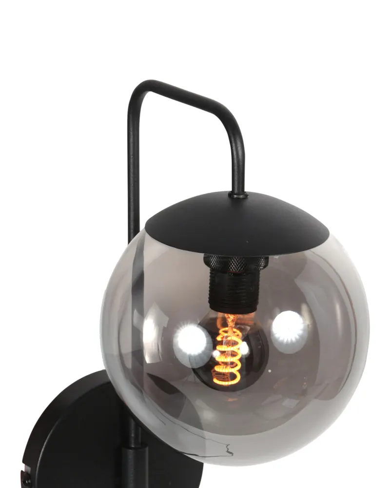 Bollique Wandleuchte mit E14-Fassung in Schwarz, Ansicht 9