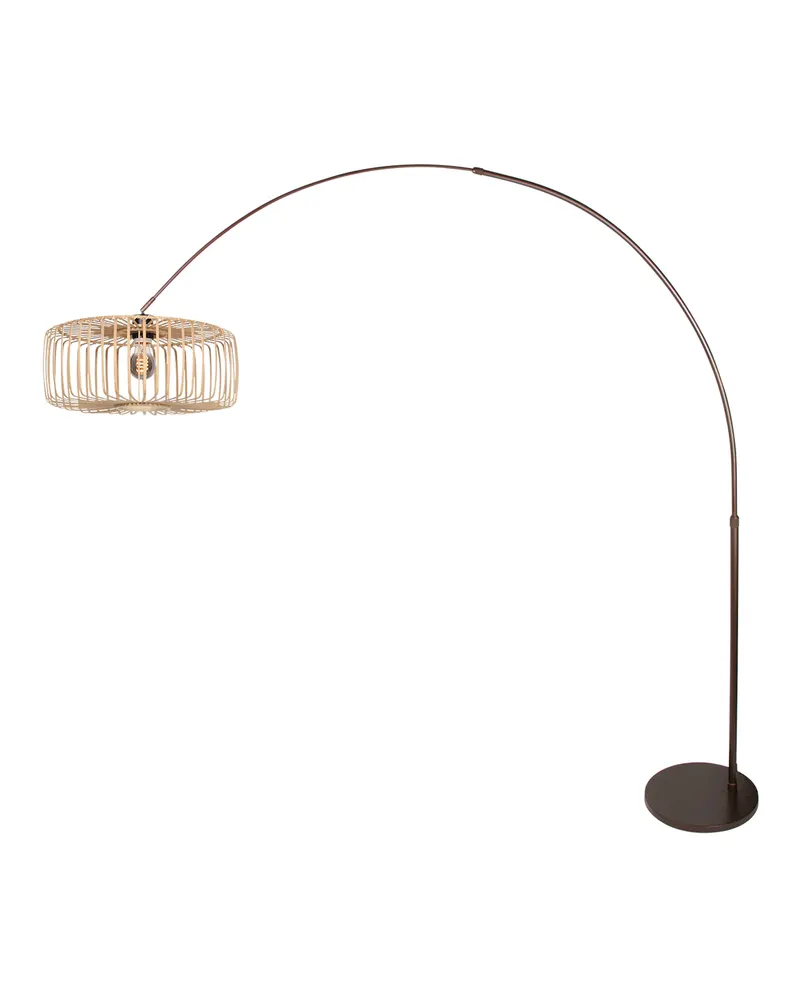 Steinhauer Breeza-Beache Bogenlampe aus Bambus und Metall in Braun, Ansicht 3