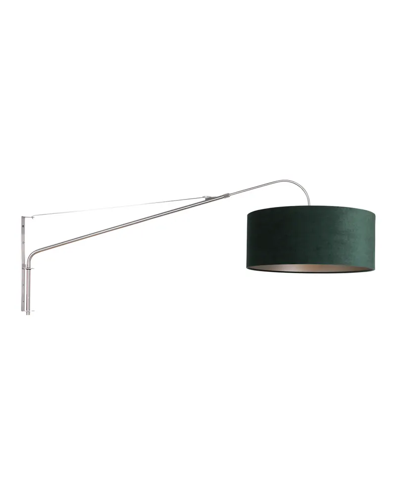 Elegant Classy Wandleuchte in Stahl mit extern dimmbarer E27-Fassung