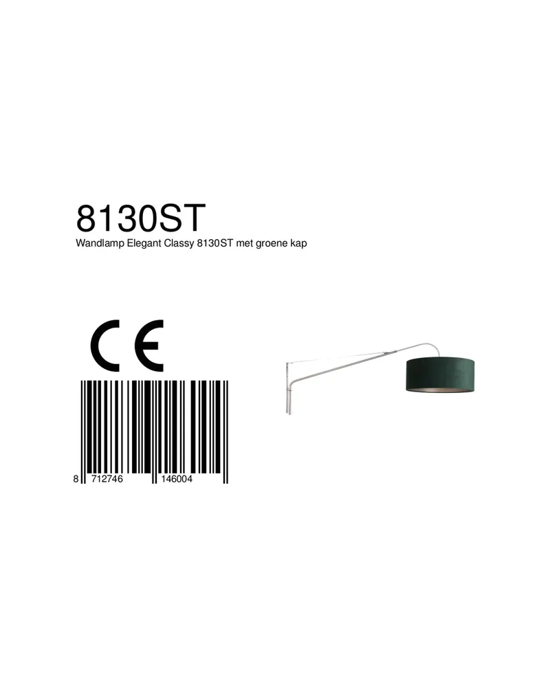 Elegant Classy Wandleuchte in Stahl mit extern dimmbarer E27-Fassung in Stahl, Ansicht 13