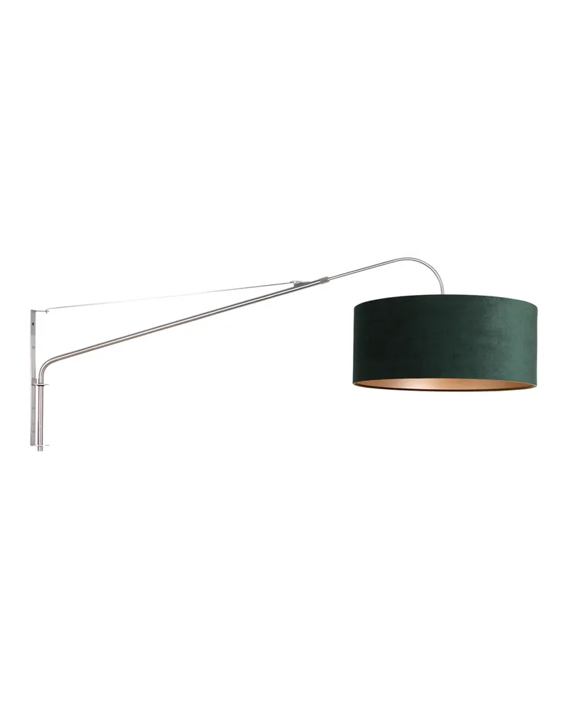 Elegant Classy Wandleuchte in Stahl mit extern dimmbarer E27-Fassung in Stahl, Ansicht 4