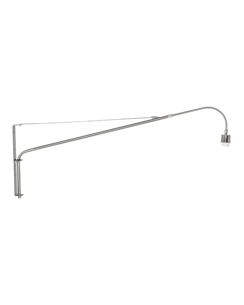 Elegant Classy Wandleuchte in Stahl mit extern dimmbarer E27-Fassung in Stahl, Ansicht 6