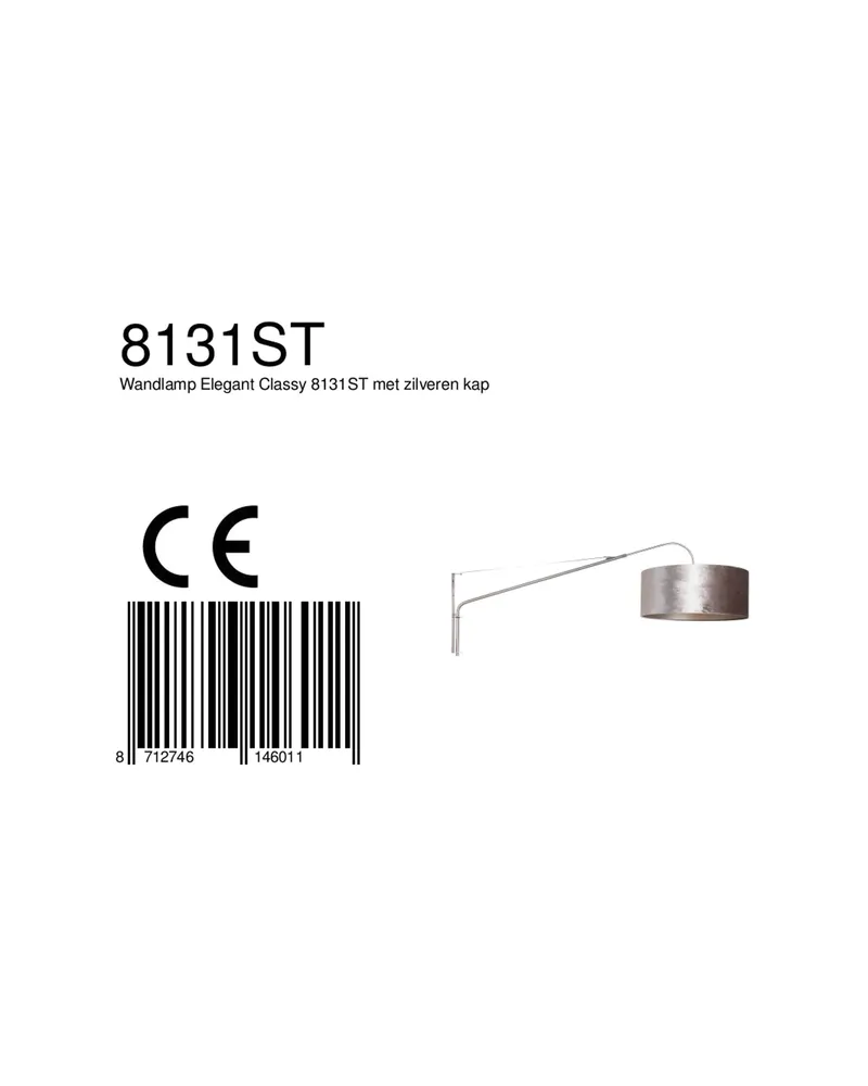 Elegant Classy Wandleuchte in Stahl mit dreistufiger Dimmung in Stahl, Ansicht 13