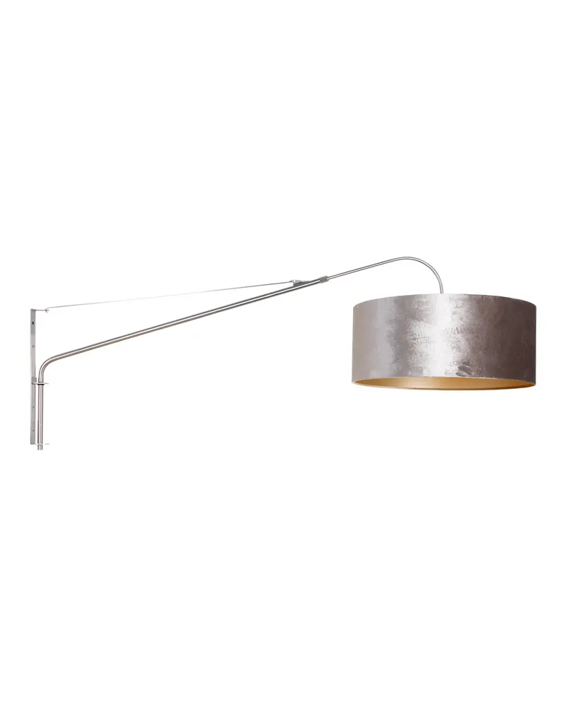 Elegant Classy Wandleuchte in Stahl mit dreistufiger Dimmung in Stahl, Ansicht 4