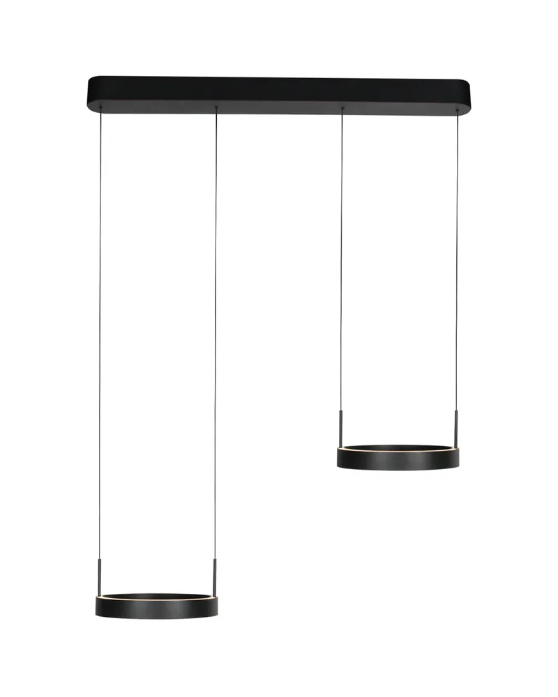 Mykty Pendelleuchte mit vier Lichtpunkten in Schwarz, Ansicht 2