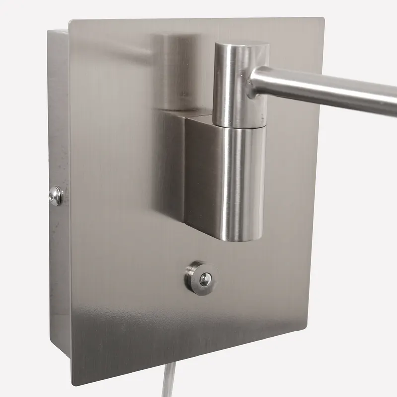 Retina Wandleuchte mit verstellbarem Arm und LED-Modul in Stahl, Ansicht 11
