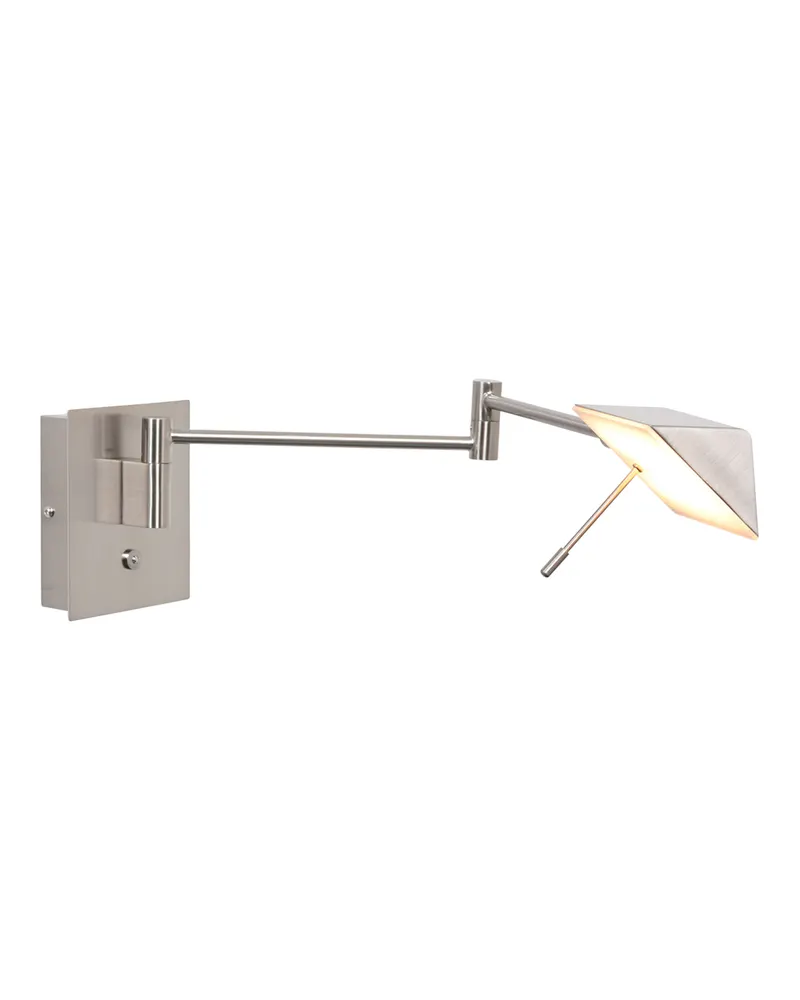 Retina Wandleuchte mit verstellbarem Arm und LED-Modul in Stahl, Ansicht 4